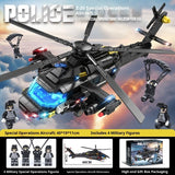 SWAT Police Helicopter Building Blocks Puzzle Toy for Kids
