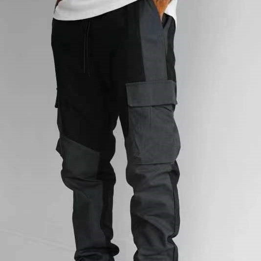Men's Loose Feet, Large Pocket Stitching Trousers