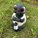 Garden Turtle Lantern Statue Resin Handicraft Tortoise Ornaments, Creative Courtyard Lawn Animal Travel Sculpture Home Decoration