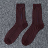 Pansy Jacquard Weave Thin Socks with Loose Cuff