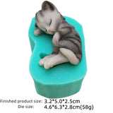 Miniature Kitty Cartoon Fondant Silicone Mold