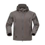 Tactical Men's Soft Shell Jacket, Military Hooded Coat