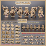 Military Building Blocks Doll, Assembled Desert Army