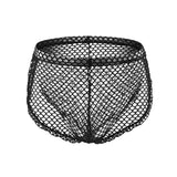 Men's Large Mesh Button Side Slit Boxers