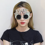 Creative Happy New Year Party Glasses Supplies Photo Props Holiday Dance Dress-up Funny Glasses