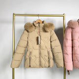 Fur Collar Fashionable Warm Jacket for Women