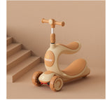 Rideable Three-in-one Anti-rollover Pedal Scooter