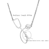 Creative Stainless Steel Love Stethoscope Clavicle Chain Tide
