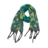 Thick Jacquard Dot Shawl Scarf with Tassels