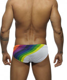 Men's Close Fitting Triangular Swimming Trunks with L-Guard Cup