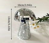 Mirror Glass Mushroom Disco Ball – Decorative Reflective Party Ornament