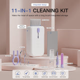 Portable 11 in 1 Multifunctional Cleaning Kit, Computer Keyboard Cleaner, Phone Screen Clean Tools, Earphone Clean Brush with Storage Box
