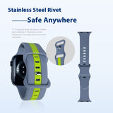 Contrast Color Sports, Two-tone Striped Strap (Watch not Included)