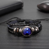 Zodiac Constellation Bracelet, Braided Design Bracelet for Men, Women, and Kids