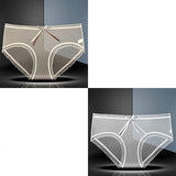 Full Transparent Panties, Women's Mesh Lace, Mid-waist Large Size Undies