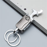 3-in-1 Fidget Spinner Keychain with Pocket Knife, Pendant Beer Bottle Opener