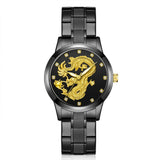 Golden Dragon Alloy Steel Band, Quartz Watch