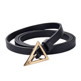 Triangle Buckle Thin Belt Fashion for Hundred Matching Jeans