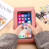 Touch Screen Mobile Phone Bag, Small Crossbody Shoulder Bags, Women's Long Wallet