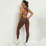 Women's Sleeveless Yoga Jumpsuit – One-piece Stretch Sportswear for Workout, Running & Training