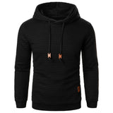 Men’s Jacquard Hooded Sweater – Long-sleeved Warm Solid Knit Hoodie