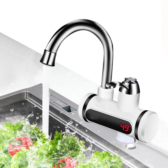 Kitchen Electric Water Tap, Water Heater Temperature Display, Cold Hot Water Faucet