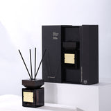 Hotel Fragrance Rattan Reed Diffuser with Wooden Lid, Essential Oil