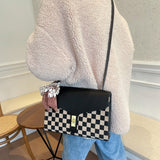 Large-capacity Fashion Plaid, Single Shoulder Women's Bag