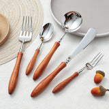 304 Stainless Steel Kitchen Tableware with Rosewood Handle