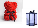 Valentine's Day Gift Rose Bear, Eternal Flower Rose Teddy Bear, PE Foam Toy for New Year's Eve