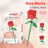 Artificial Rose Bouquet Building Blocks Set – Creative Flower Assembly Toy