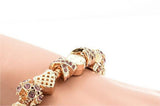 New Large-hole Beads, Color-retaining Gold-plated Women's Bracelet