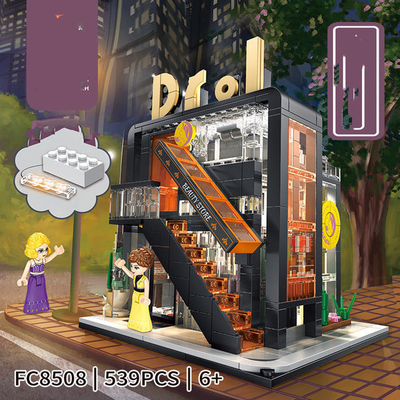 Coffee Shop Assembly Model Toy, Building Blocks