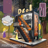 Coffee Shop Assembly Model Toy, Building Blocks