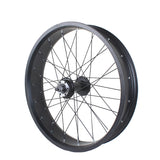 Fat Tire Bicycle Front & Rear Wheel Set, Aluminum Alloy Rims for ATV & E-bike Conversion