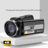 4K HD Camera with WiFi – 48MP Handheld Camera with Anti-shake & Remote Control