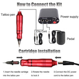 Cross-border Mini Tattoo Power Pen Set, Pen Motor Tattoo Printer Machine