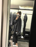 Women's Wide-shoulder Suit, Back Slit Profile Jacket