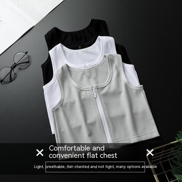 Zippered Corset, Sports Tube Top, Tomboy Vest Underwear