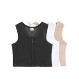 Tomboy Vest, Compression Contrast Plus-size Bra