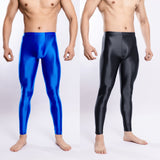 Glossy Silky Bodybuilding Ankle-length Pants for Gyms