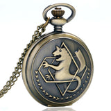 Flip Skeleton Animal Totem Pocket Watch