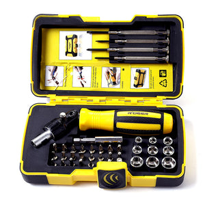 Combination Ratchet Fast Screwdriver, Socket Set
