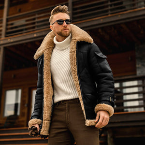 Winter Men's Military Fleece, Warm Male Fur Collar Coat, Army Tactical Jacket