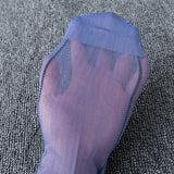 Pansy Jacquard Weave Thin Socks with Loose Cuff