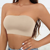 Strapless and Seamless Ice Silk Push-up Women's Bra