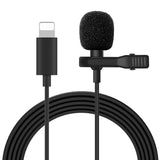 Interface Mini Collar Clip Eat Broadcast, Singing Live Shooting Recording Lightning Microphone