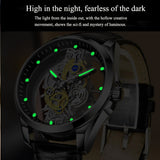 Gold Skeleton Vintage Automatic Quartz Men's Watches, Top Brand Luxury Tool