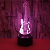 Electric Guitar Sculpture 3D Lights