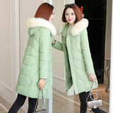 Self-version Big Fur Collar Padded Warm Cotton Winter Coat, Quilted Jacket